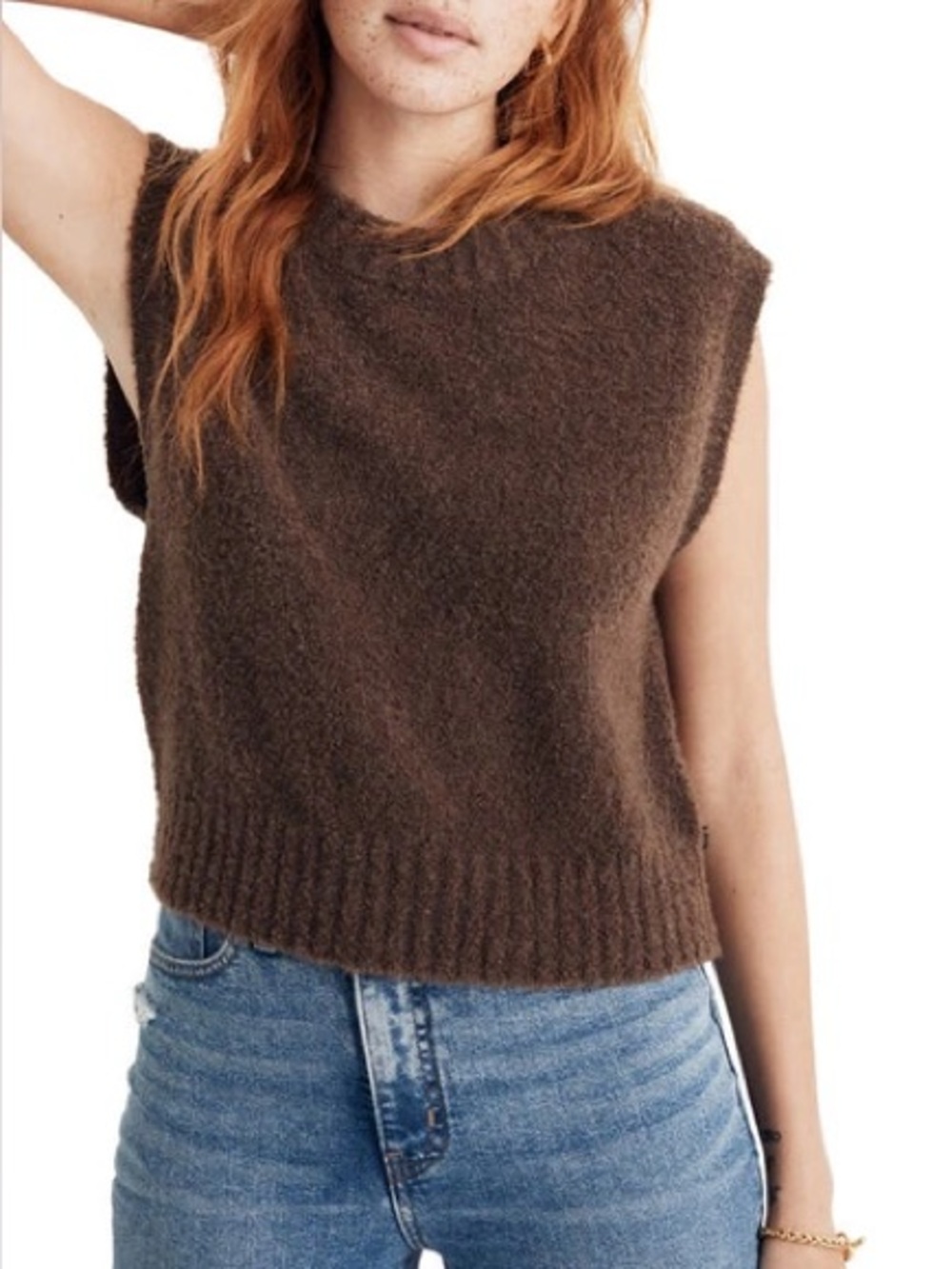 Madewell Boucle Muscle Tee Sweater Vest